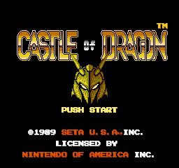 Castle of Dragon Title Screen